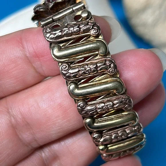 🖤LUSTERN 12K gold on Sterling silver Expansion bracelet